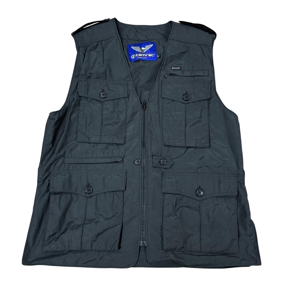 Tamrac Black Photography Utility Vest Made in USA Vintage EUC Mens Size L